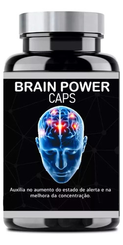 3x Brain Power Caps Booster - Foco - Concentração - 500mg