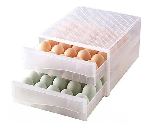 Organizador De Huevos Para Refrigerador 60 Cavidades Blanco