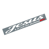 Adesivo Vidro Traseiro Carro Jesus É A Luz Do Mundo 58cm