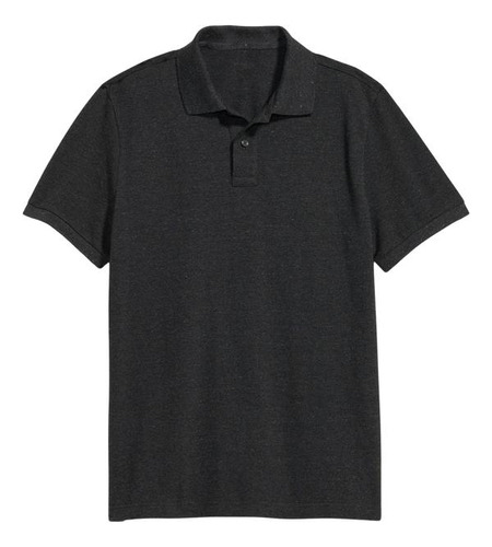 Polera Hombre Old Navy Manga Corta Piqué Negro