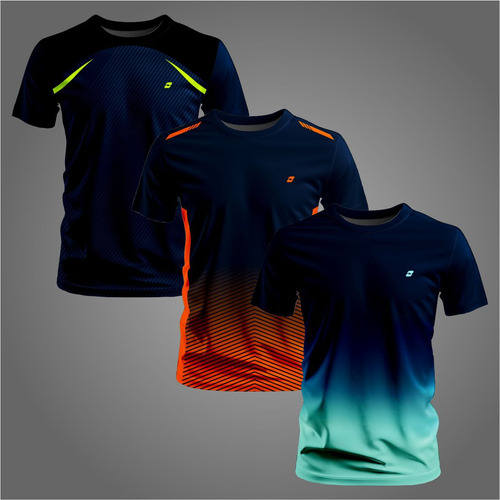 Kit 3 Camisas Dry Fit Proteção Uv Academia E Casual