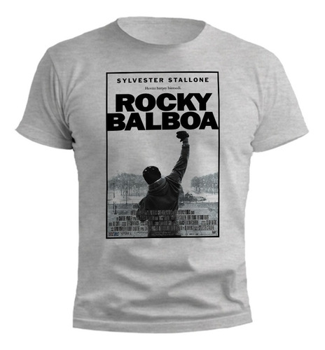  Remera Rocky Balboa Diseños Gris Melange