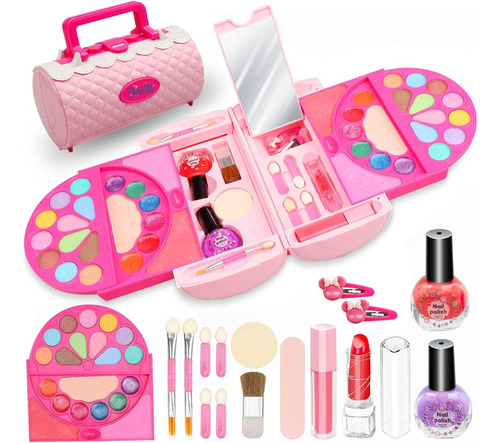 Set Maquillaje Lavable Para Niños, Caja Maquillaje Princesa