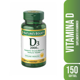 Suplemento Natures Bounty Vitamina D3 50mcg X150 Cápsulas