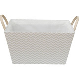 Caja Organizadora De Tela Zigzag 37x20x27 Cm Afj