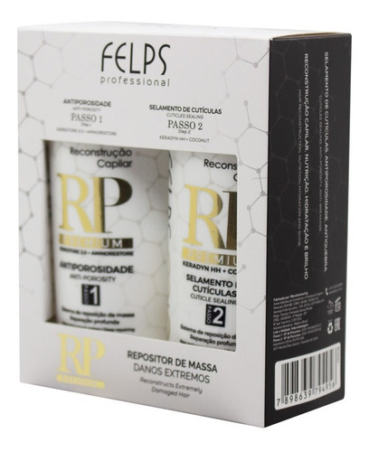 Felps Tratamento Reconstrução Premium Rp 2x100ml + Brindes