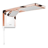 Chuveiro Lorenzetti Acqua Duo Branco Rose Gold 220v 7800w