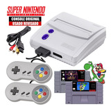Super Nintendo Baby Original+ 2controles+ 2cartuchos Fitas