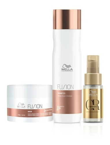 Fusion Kit Wella Shampoo + Mascara + Oleo Normal