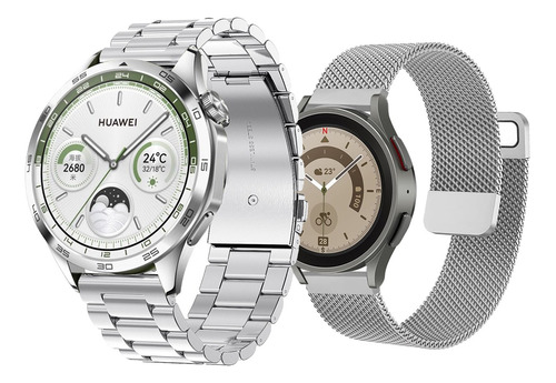 2 Correas 22mm Acero Y Milanes Para Huawei Watch 4 3 Pro Gt4