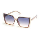 Skechers Mujer Se6457 Anteojos De Sol Cuadrados, Azul Brilla