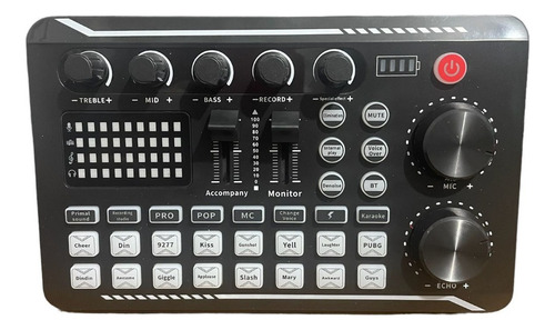 Mixer De Áudio Externo Live Sound Card  Celular Tablet E Pc