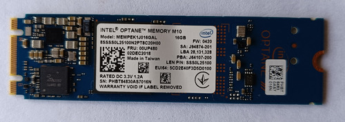Intel Optane Memoria M10 | 16 Gb  Pcie M.2 Nvme