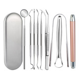 Herramienta Limpieza Dental Acero Quita Sarro 9 Piezas Kit