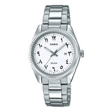 Reloj Casio Linea General Mtp-1302d-7b3vdf Hombre Color De La Correa Plata Color Del Bisel Plata Color Del Fondo Blanco