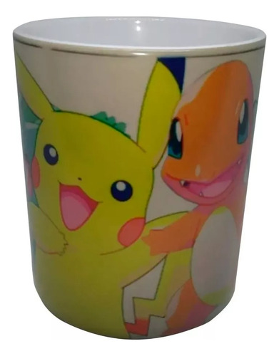 Pokemon Mug Pocillo Mágico Pikachu Charmander Squirtle 
