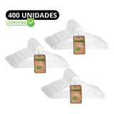 Kit 400 Cabides Para Roupas Resistente Branco Adulto P/ Loja