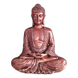 Estátua Buda Tibetano Hindu Meditação Dourado Cobre