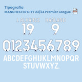 Tipografía Manchester City 2024 Premier League - Vector