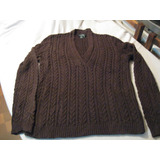 Sweater; Cuello En V Lauren De Ralph Lauren Talla L Color 