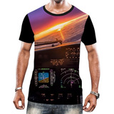 Camisa Camiseta Avião Aviação Aeronave Céu Paisagem Voo Hd 5