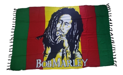 Canga Bob Marley De Praia Jamaica Em Viscose Tam 1,70x1,15