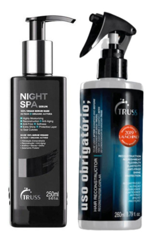 Night Spa 250ml + Uso Obrigatório Reconstrutor 260ml Truss