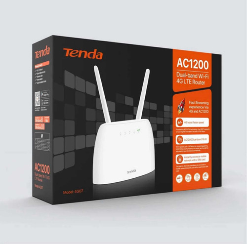 Roteador Tenda Ac1200 4g07 Dual Band Wi-fi 4g Lte Bi Volt