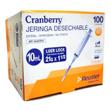 Cranberry Jeringa Desechable Luer Lock X100 Unidades - 10ml