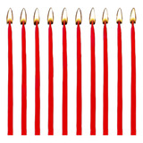 Vela Perlada De 15cm Rojo X1u - Cotillón Waf