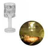 Adorno De Mesa Led Con Pie Vela Luminosa Cristal Decoracion