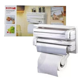 Dispensador Triple Papel De Cocina Corta Fácil Toalla Nova