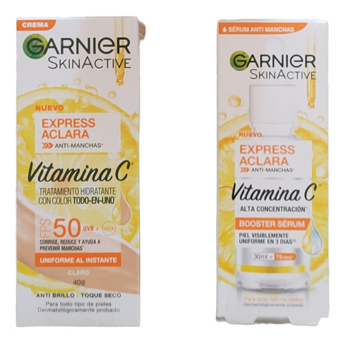 Dúo Aclara Express Garnier Seeum+crema Todo En 1 Skin Active