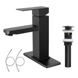 Grifo De Baño Negro Con Desagüe De Lavabo Plegable, Hom