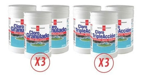 Pack 3 Kg Cloro Granulado + 3 Kg Tableta Triple Acción