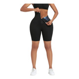 Huiming Pantalones Cortos De Sauna Para Mujer, Cintura Alta,