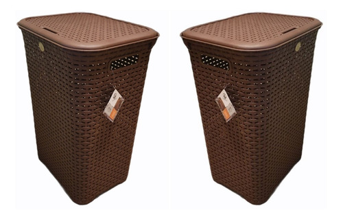 Cesto Rattan Para Ropa (2 Piezas)