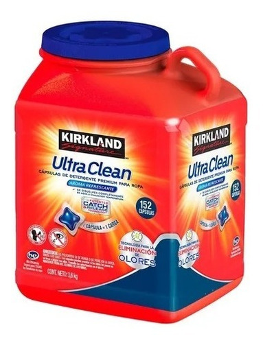 Detergente Kirkland Pods Ultra Clean Con 152 Cápsulas