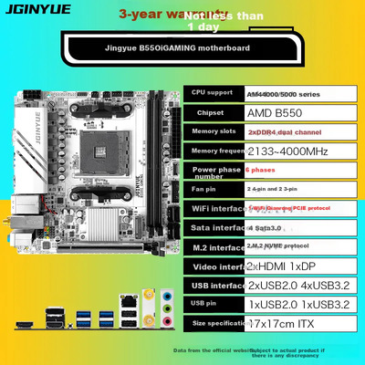 Placa Base Jingyue B550i Gaming Mini Itx Ddr4 Am4 Ryzen | Envío gratis