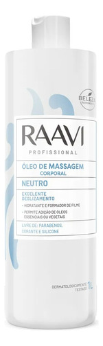 Óleo Neutro Para Massagem Corporal Raavi 1 L