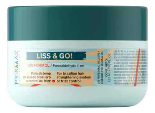 Primax Liss And Go 225ml Alisado Sin Formol