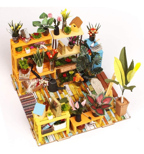 Casa De Muñecas En Miniatura De Bricolaje Con Muebles, Casa