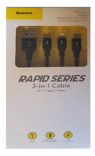 Cable 3 En 1 De Carga Rapida Baseus B10