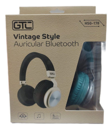 Auricular Gct Bluetooth Vincha Inalámbrico Vintage Colores 