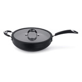 Frigideira Wok 30cm Antiaderente Com Cabo Dom Multiflon Cor Preto