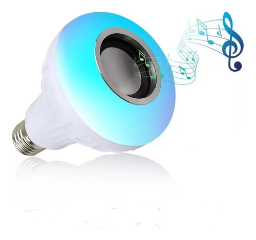 Lâmpada Luz Led Rgb Bluetooth  Caixa Som + Controle Dubai