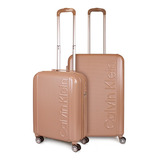 Pack 2 Maletas Rome S Cabina 10kg+mediana 18kg Beige Calvin 