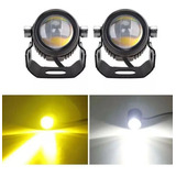 X2 Focos Neblineros Led Laser 40w Bicolor Moto 4x4 + Switch