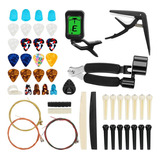 Kit De Accesorios De Guitarra De 65 Piezas Con Cuerdas De Gu