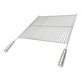 Grelha Aramada Churrasco 60x55 Inox 304 Estilo Uruguaias